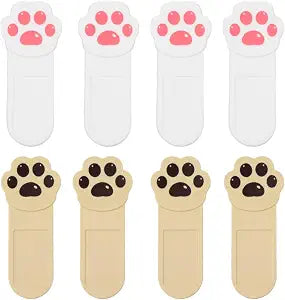 8Pcs Toilet Seat Cover Lifter Cute Cartoon Toilet Seat Handle Avoid Touching Toilet Seat Self-Adhesive Seat Cover Lifter With Cat Claw Bathroom Accessories