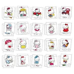 60Pcs Cute Cat Temporary Tattoos, Waterproof Cartoon Tattoo Stickers Perfect for Fans, Birthday Parties, and Christmas (KT)