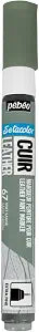 PEBEO - Setacolor Leather - Acrylic Marker for Leather and Leatherette - Customisation Bag, Shoe, Sneaker - Scratch, fold and rub Resistance - Matt/Satin Finish Sage Greem