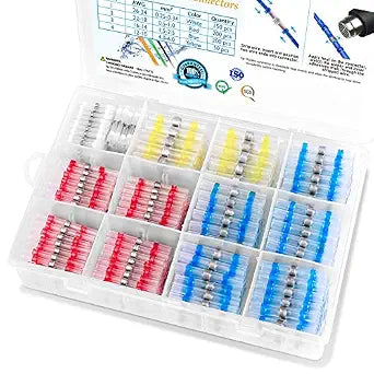 TICONN 600 Pcs Solder Seal Wire Connectors, Heat Shrink Butt Splice