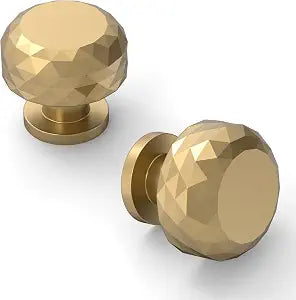 Asidrama 10 Pack Champagne Bronze Cabinet Knobs Heavy-Duty Solid Kitchen Cabinet Pulls Champagne Gold Dresser Drawer Hardware for Cupboard