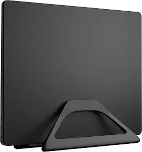 Elestoria Aluminum Vertical Laptop Stand with Gravity Auto-Lock Adjustable Laptop Holder Vertical fits MacBook Pro/Air, Chromebook & Gaming Laptops up to 17.3" Space-Saving Desktop Dock - Black