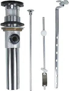 DANCO Universally Designed Lavatory Pop-Up Assembly with Overflow, Chrome, 1-1/4-Inch O.D. Drain Tee, 1-Pack (86780)