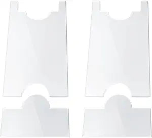 2 Pack Couch Wall Spacer, Adjustable Bed Stoppers to Prevent Sliding, Furniture Wall Spacer, Transparent Couch Stopper for Sofas, Cabinets, 8mm thickened Headboard Protector, Adjustable Range 7in-9in