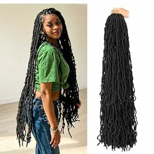 7 Packs Soft Locs Crochet Hair for Black Women 36 Inch Faux Locs 1B