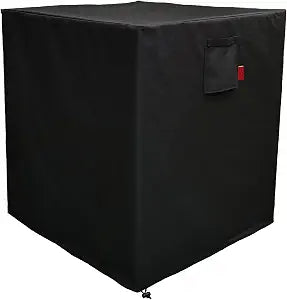 36"x 36"x 39" Air Conditioner Cover for Outside Units, Waterproof Outdoor Central AC Cover, Heavy Duty Weather Resistant 600D Hvac Cover, Winter Windproof Square Black