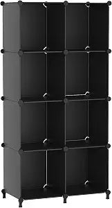 AWTATOS 8 Cube Storage Organizer, Closet Organizer Storage Shelf, Black