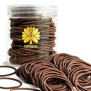 KANPRINCESS Brown Hair Ties, Ponytail Holders No Damage For Women, Elastic Hair Bands For Thin and Thick Hair (100 PCS)