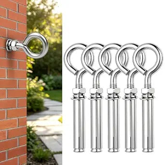 5Pack 5/16" x 4-3/16" Expansion Eye Bolt,Concrete Eyebolt Anchors