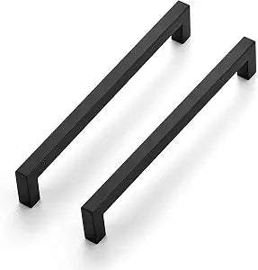 Ravinte Matte Black Cabinet Square Handles Drawer Pulls 8 Inch 18 Pack