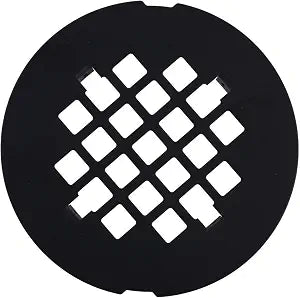 2pcs Snap-in Shower Drain Cover, 10.8cm/4.25in OD Stainless Steel Black Round Shower Drain Strainer Grid for Bathroom