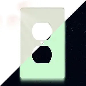 1 Pcs Nightlight Outlet Cover Plate Durable Switch Covers Glow In The Dark Decorative Wall Plates Electrical Outlets Nightlight Outlet Cover Plate Wall Plate Glow Covers Light Switch