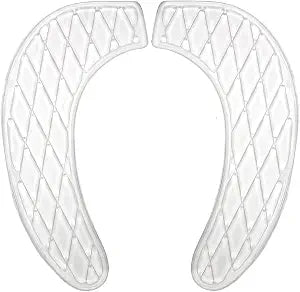 Gel Toilet Seat Cover Cushion Pad Washable Portable Padded Seat Adhesive Riser Cushion for Toilets Commode Chair Pain Relief Comfort for Elderly Handicapped (Clear)