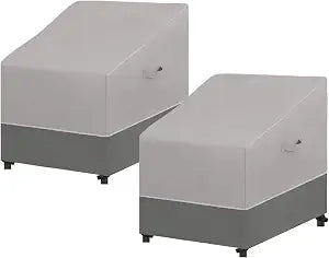Easy-Going Patio Chair Cover, 2 Pack-35Wx38Dx31H inch, Gray/Dark Gray