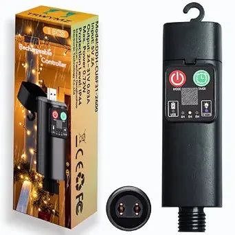 TRWYMZ Rechargeable Light String Replacement Adapter with USB Charge Port