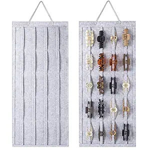 SMUK Large Hair Claw Clip Organizer Holder, Hanging Claw Clips Storage for Women Girls, Hair Clip Stand Holder for Wall, Door, Closet, Big Claw Clip Display for Teen Girls