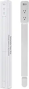 Outlet Extender Stick - Features USB-A, USB-C and 2 AC Outlets, Extends 22"-34", Rotates 180 Access Hard-to-Reach Outlets, Wall Plug Power Socket Expander Nightstands, Sofa, Desks and More
