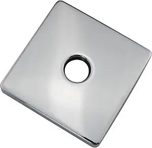 Shower Flange Cover 3.5 Inch Extra Large Square Escutcheon Cover Plate for Shower Head Arms, Chrome