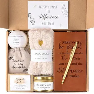 Employee Appreciation Gifts Bulk, Thank You Gifts for Women, Appreciation Gift for Coworkers Teachers, Relaxation Thank You Spa Gift for Coworker Boss Female Team Mentor Leaders Social Worker, Brown