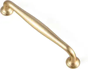Goo-Ki 6 Pack 5'' Center to Center Modern Champagne Bronze Cabinet Pulls Sleek Tapered Handle for Classic Furniture Contemporary Kitchen Drawer Hardware