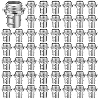 50 Pack 1/2 Inch Flexible Metal Conduit Connectors