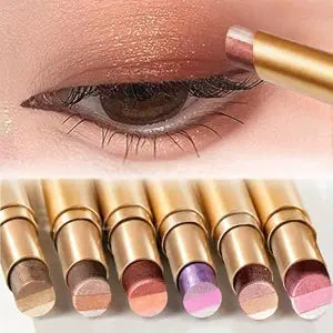 3 PCS Eyeshadow Stick Set, Portable Double-ended three Tone Eyeshadow Gradient Stick, Glitter Eye Shadow Waterproof Eye shadow Pen for Eye Make Up Tool