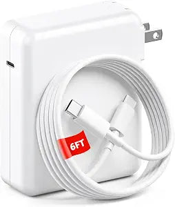 140W Mac Book Pro Charger, Fast Charger Power Adapter for Mac Book Air/Pro with 6FT C to C Cable Compatible with MacBook Pro/Air 16/15/14/13Inch/M1/M2/M3/M4/M5/iPad Pro 2026/2025/2024 and USB C Device