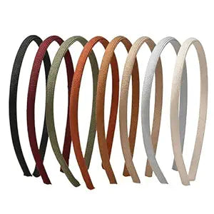 Lahnie 8 Pack Thin Headbands For Women Girls, No Headache Pressure Comfortable Headbands for Women, Non Slip Neutral Colors Soft Fabric Skinny Narrow Hairbands Head Bands