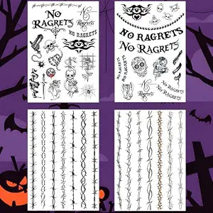 Temporary Fake Barbed Wire Tramp Stamp Tattoo Stickers for Adult Women Men