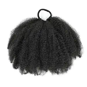 Afro Puff Bun 8Inch 4B/4C Kinky Curly Natural Hairstyle For Black Women