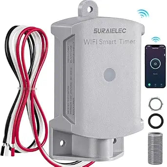 SURAIELEC 35 AMP Wi-Fi Smart Timer Switch for Outdoor Electrical Boxes