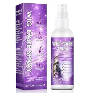 Wig Spray, Synthetic Wig Spray, Detangling, Frizz Control, Hydrating Conditioning, Shine Wig Care Spray, for Synthetic and Human Hair Wigs, Wig Accessories, 120ml
