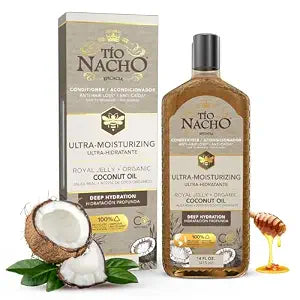 Tio Nacho Ultra Hydration Coconut Oil Conditioner: Anti-Hair Loss, Deep Nourishment, UV Protection, Frizz Control with Organic Coconut Oil & Royal Jelly - 14 Oz