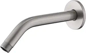 8-inch Wall-Mounted Shower Arm with Flange and Teflon Tape, Brushed nickel Shower Arm Extension, Used to Fix and Extend the Shower Head (Brushed nickel)