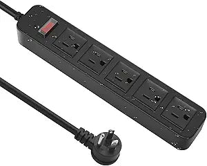 CCCEI Outdoor Power Strip Weatherproof, Waterproof 5 Outlets. 5FT, 1