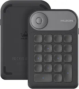 HUION Keydial Mini Bluetooth Programmable Keypad with Dial 18 Shortcut Keys