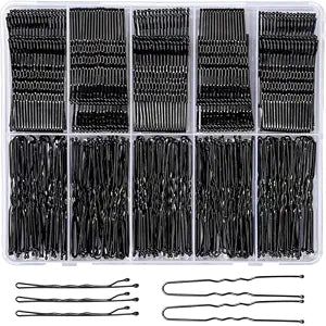 YGDZ 400 Counts Bobby Pins Hair Pins Set for Women, Black 2inch Bobby Pins for Buns, 2.36inch Black U Shaped Hair Pins for Styling, Hair Accessories for Women, Wedding