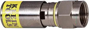 Klein Tools VDV812-606 F-Connector for RG6/6Q Coaxial Cable, Universal Compression Connectors, Male, Professional Grade, 10-Pack