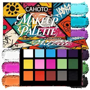 15 Colors Rainbow Matte Eyeshadow, Colorful Halloween SFX Makeup