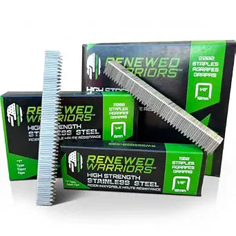 T50 Stainless Steel Staples 1/2 Marine; T/50 Type (1/2" in Leg; 3/8" Crown) T-50 Staples - (500 Count Pack)