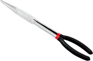 11-Inch Extra Long Needle Nose Pliers, Premium Heavy Duty Long Reach Needlenose Pliers, Non-Slip Grips, Ideal for Professionals Electrical and Hobbyists Alike