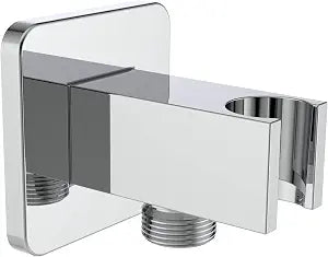 All Aquaiaw Water Supply Elbows are Without Nipples. Aquaiaw Wall Supply Elbow with Flange. Tapered 1/2 NPT Female Inlet, Brass Wall Union with Handshower Holder, Square, Polished Chrome, G1/2 Outlet