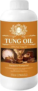 10 OZ Pure Tung Oil for Wood Outdoor/Indoor, Food Grade Sealer