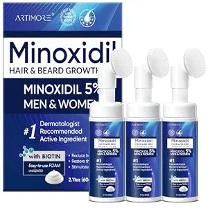 5% Minoxidil Foam for Men and Women, Hair Regrowth Treatment for Thinning Hair, Easy-to-Apply Topical Foam