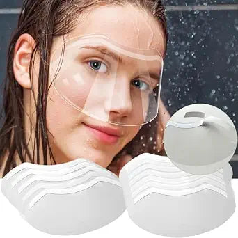 100 Pcs Shower Face Eye Shield After Surgery���������Disposable Clear Plastic Eye Shield for Showering��������� Haircut Hairspray, Shower Visor for Adults Lash