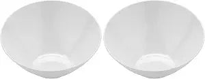 Get B-788-W Angled Cascading Serving Bowl for Salads, Rice and Dessert, 16 Ounce / 8", White (Pack of 2)