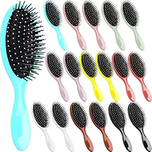 Eaasty 18 Pcs Hair Brush Bulk Travel Wet Detangling Brush Gift for Women