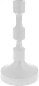 Karma, Metal Taper Candlestick Holder, Tealight Candle Holder Dining Table Decor Centerpiece, Small Pearl