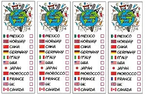 Drinking Around The World - Pack Of 4 Tattoo - Perfect For Trip To Epcot