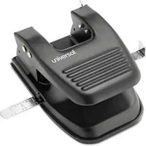 Universal 74222 30-Sheet Two-Hole Punch, 9/32" Holes, Black